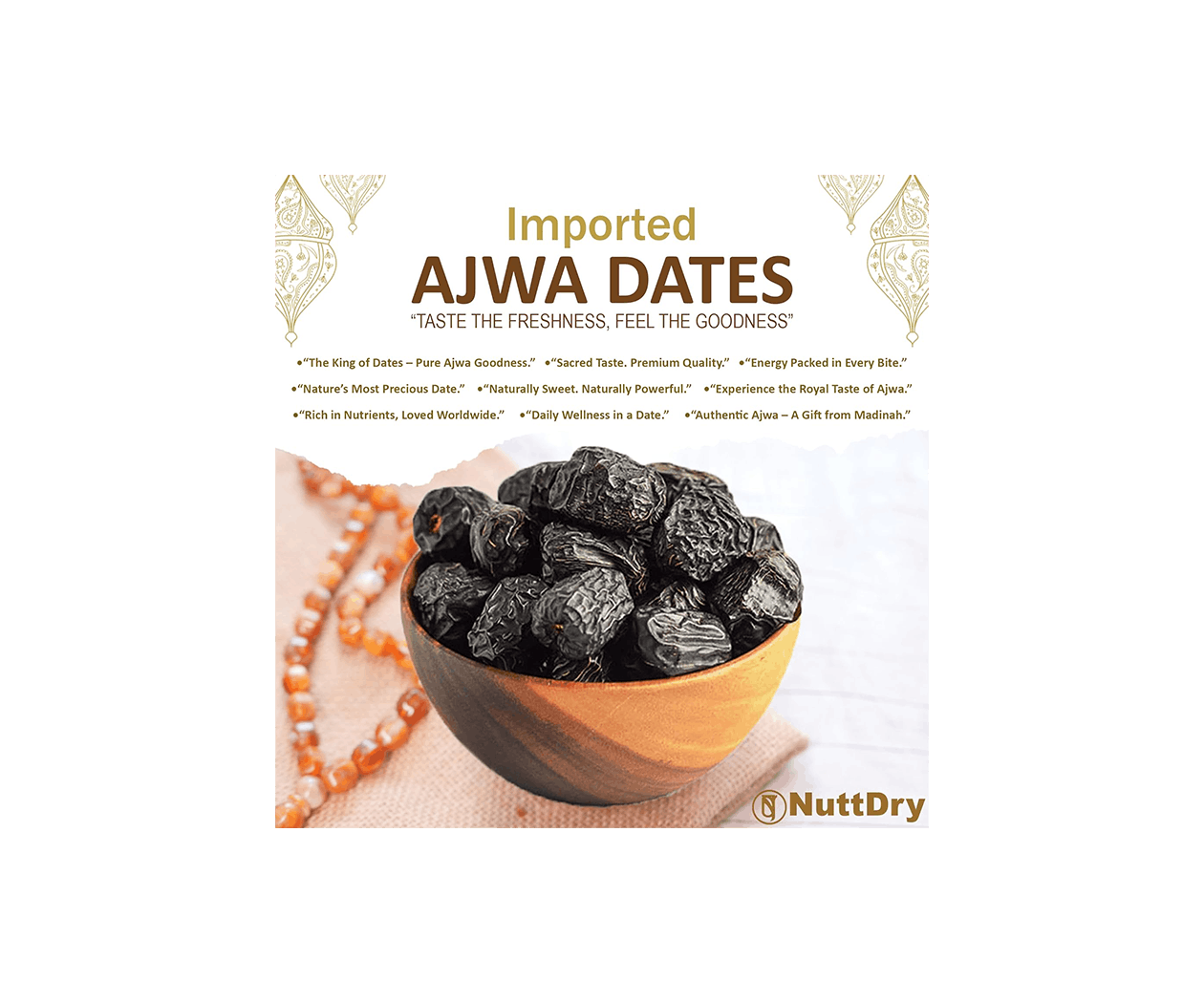Premium Fresh Saudi Ajwa Dates Original 700g (500gm + 200gm) - Image 3