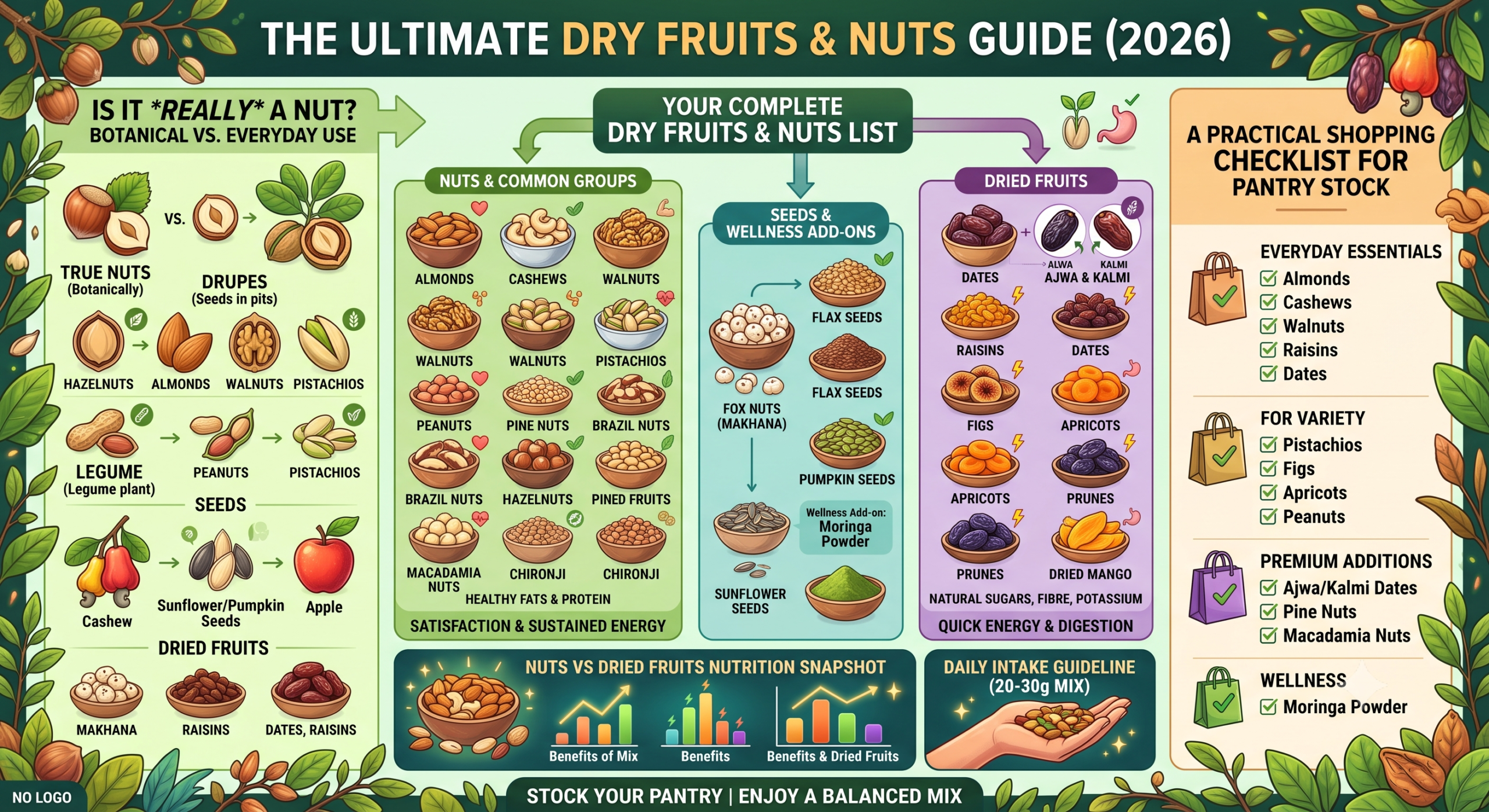 Dry Fruits and Nuts List: The Complete Guide | NuttDry