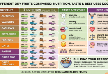 Different Dry Fruits Compared: Nutrition Guide | NuttDry