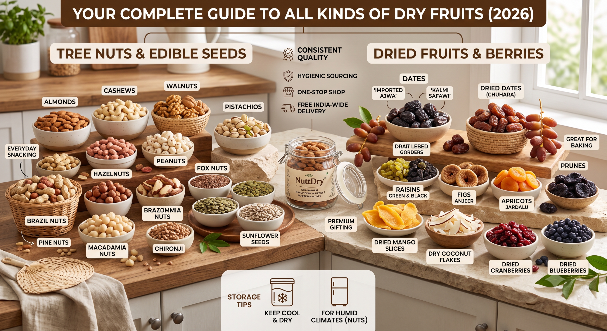 All Kinds of Dry Fruits: Types & Buying Guide | NuttDry