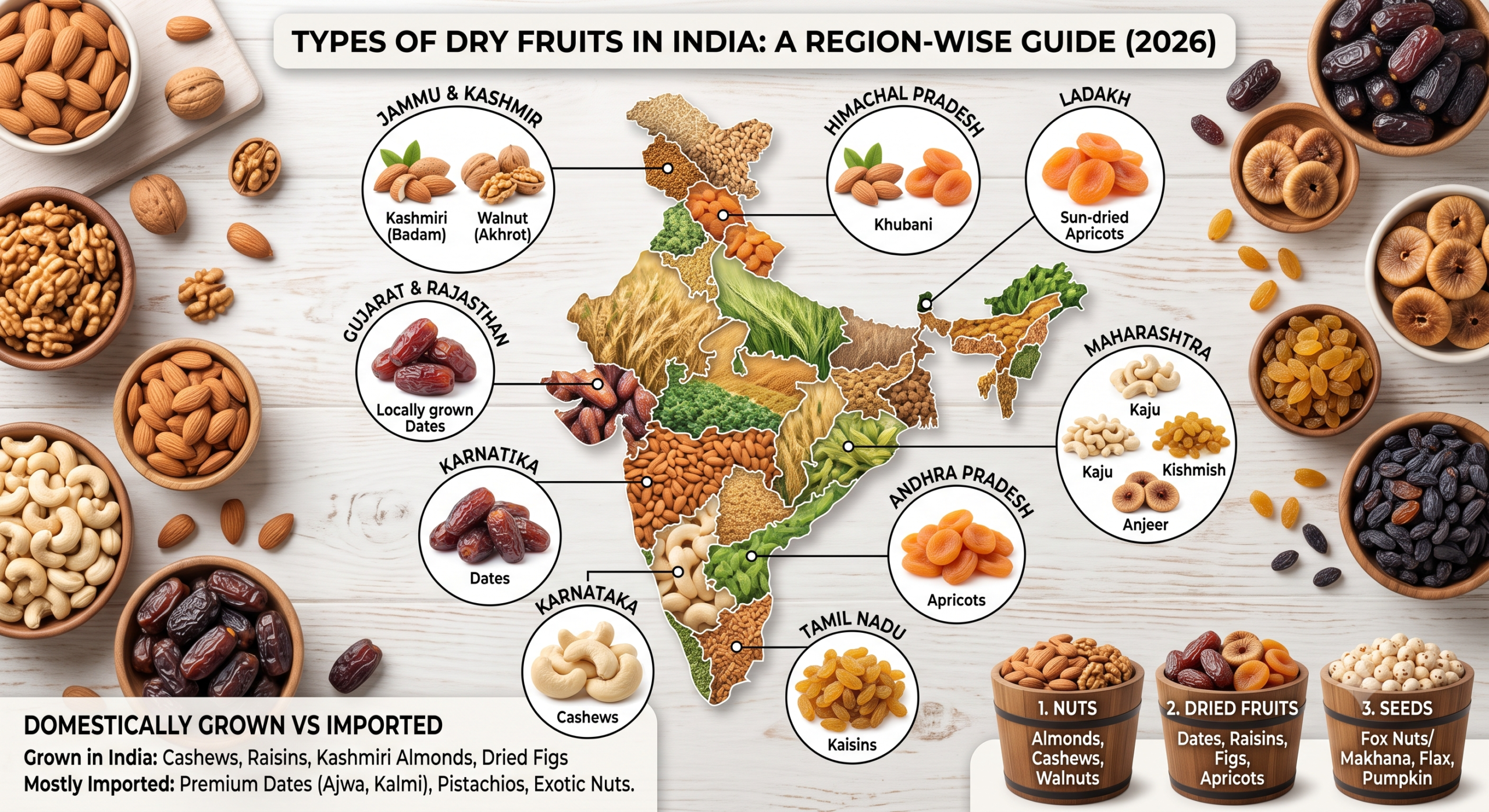 Types of Dry Fruits in India: Region-Wise Guide | NuttDry